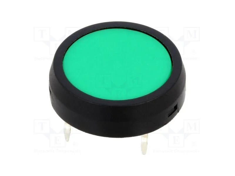 Microinterruptor Tact, Spst-Nc, Pos: 2, 0,05a/24vdc, Tht, 3n, Verde