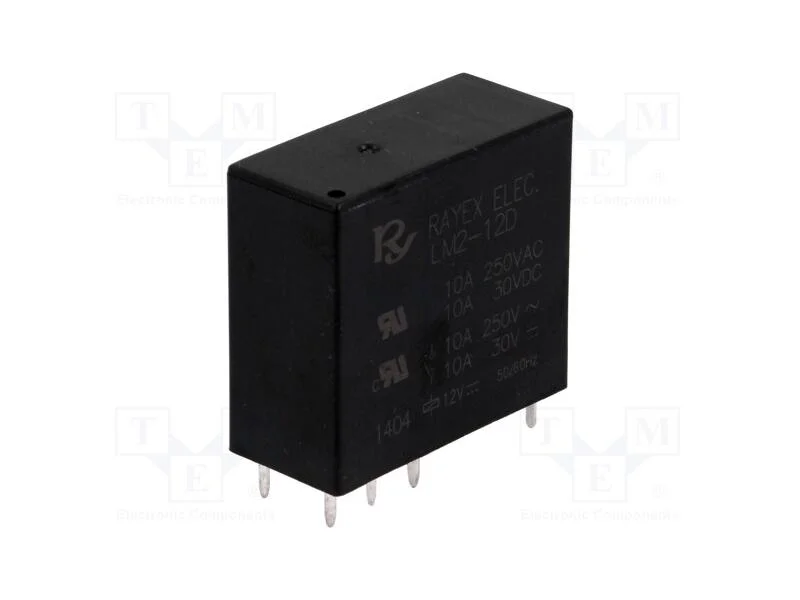 Rel&eacute;: eletromagn&eacute;tico, DPDT, Ubobina: 12VDC, Icon.