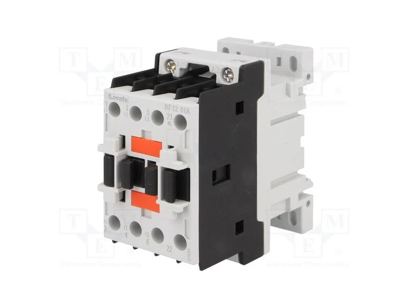 Contator: 3 polos, NO x3, Contatos auxiliares: NC.