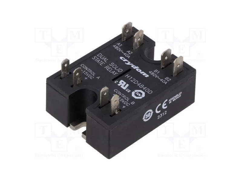 Rel&eacute;: Semicondutores, 40a, Ucom: 48&divide;530vac, Dobro, S&eacute;rie: Dual, Ip00