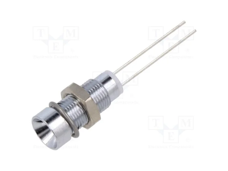 Luz indicadora: LED, c&ocirc;ncavo, azul, 4,5VDC, 6mm, .