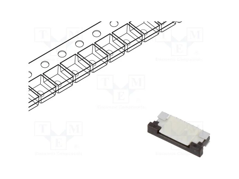 Conector: Ffc/Fpc, Horizontais, Pin: 6, Zif, Smt, 50v, 0,4a, -25&divide;85c
