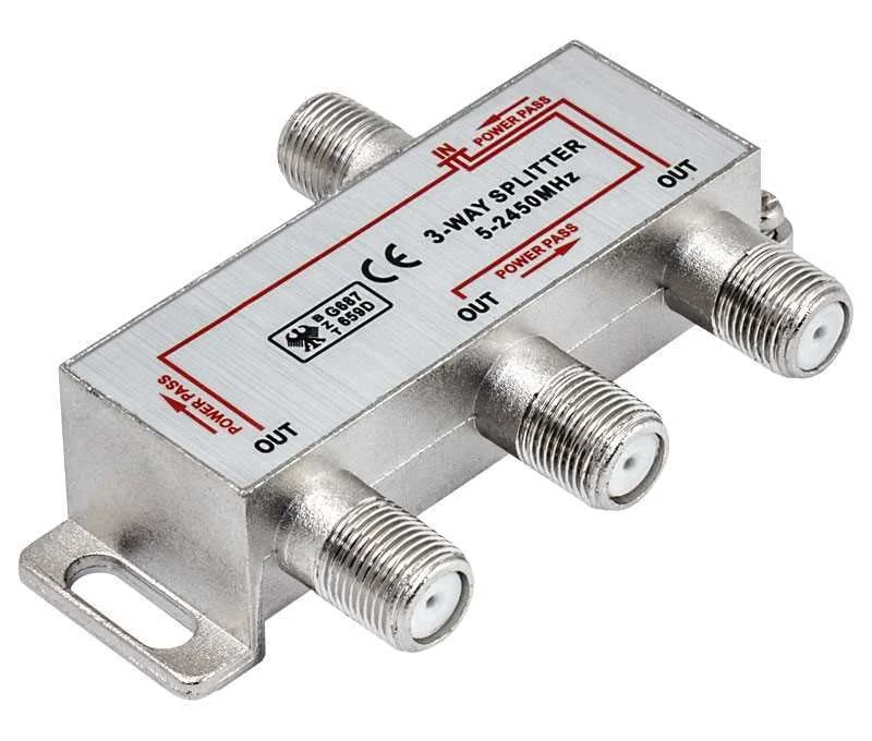 Splitter Tv 1 Entrada 3 Salidas 5-2450mhz
