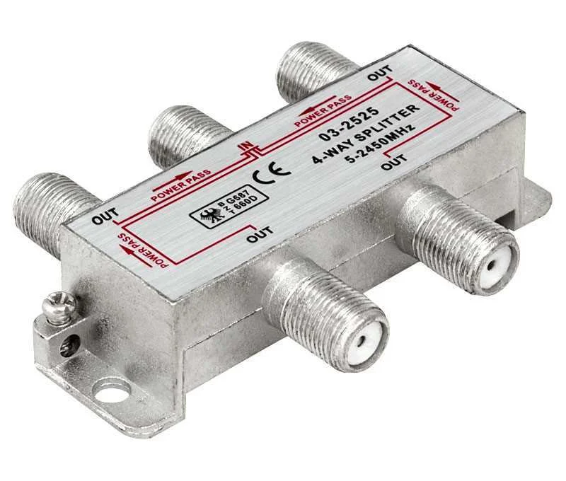Splitter Tv 1 Entrada 4 Salidas 5-2450mhz