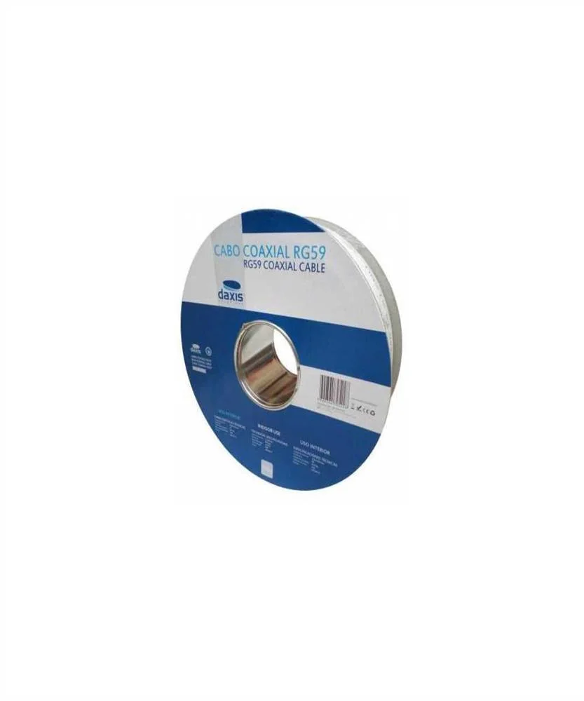 Cabo coaxial branco RG 5/ 100mts - DAXIS