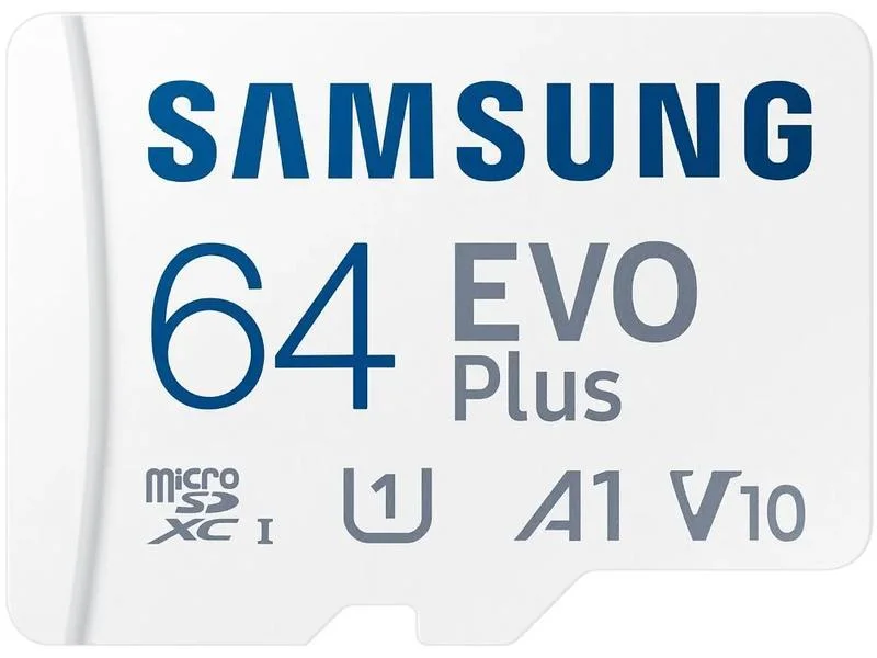 Cart&atilde;o Mem&oacute;ria Evo Plus Microsdxc Uhs-I 64gb Classe U1, V10, A1 + Adaptador Sd - Samsung