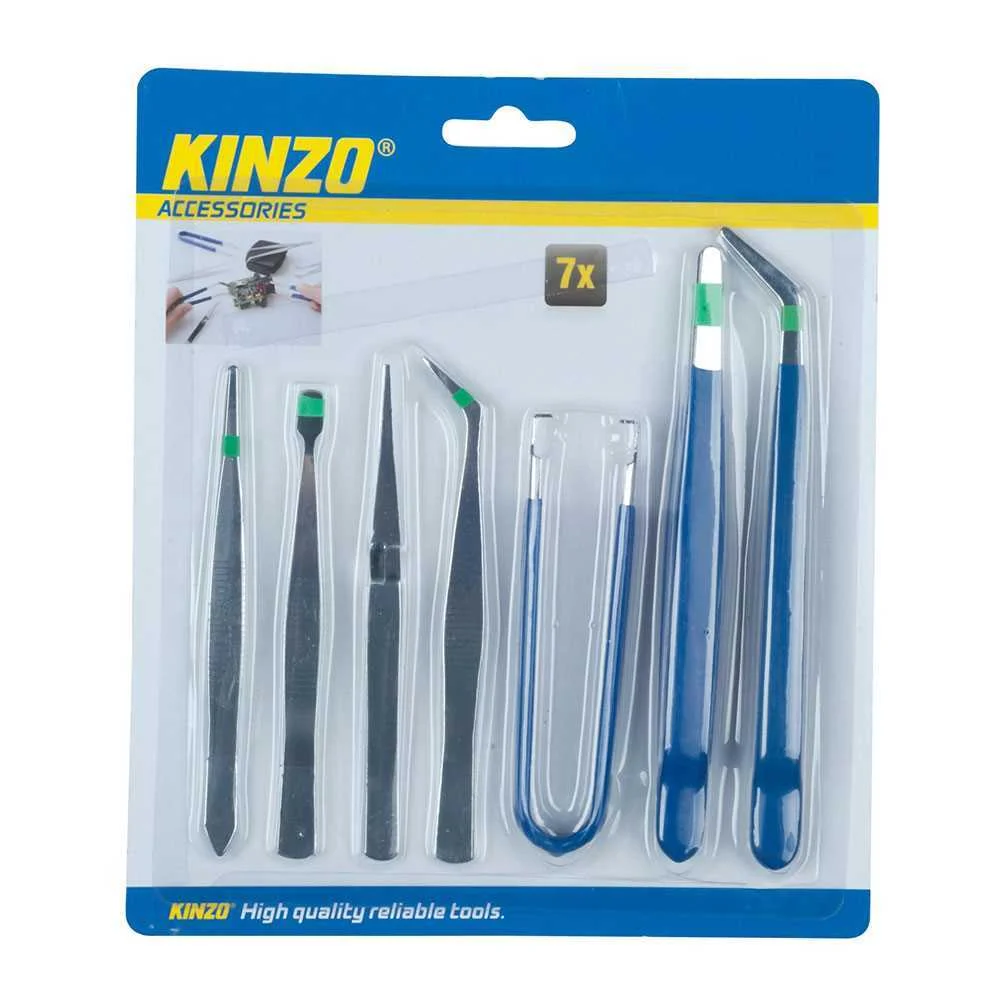 Conjunto de 7 Pin&ccedil;as de Precis&atilde;o Kinzo