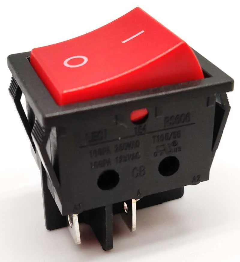 Interruptor On-Off, vermelho