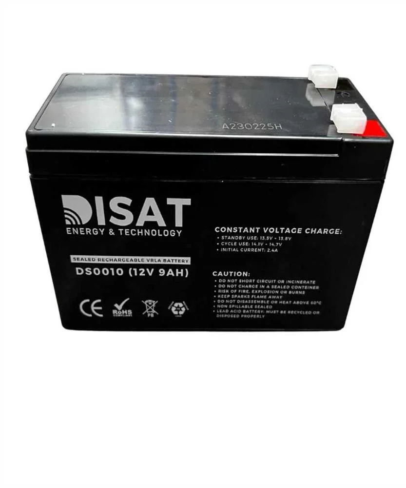 Bateria de chumbo 12V, 9AH, F1 (151mm x 65mm x 10.