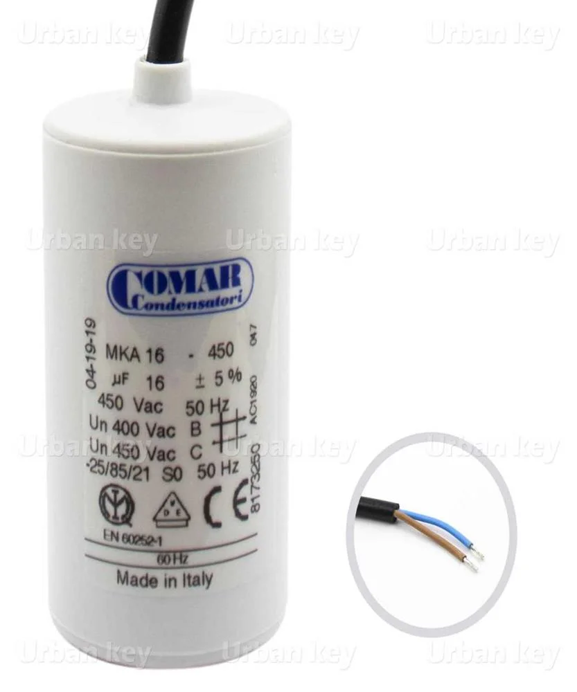 Condensador 16uf 450v Mka Cabo