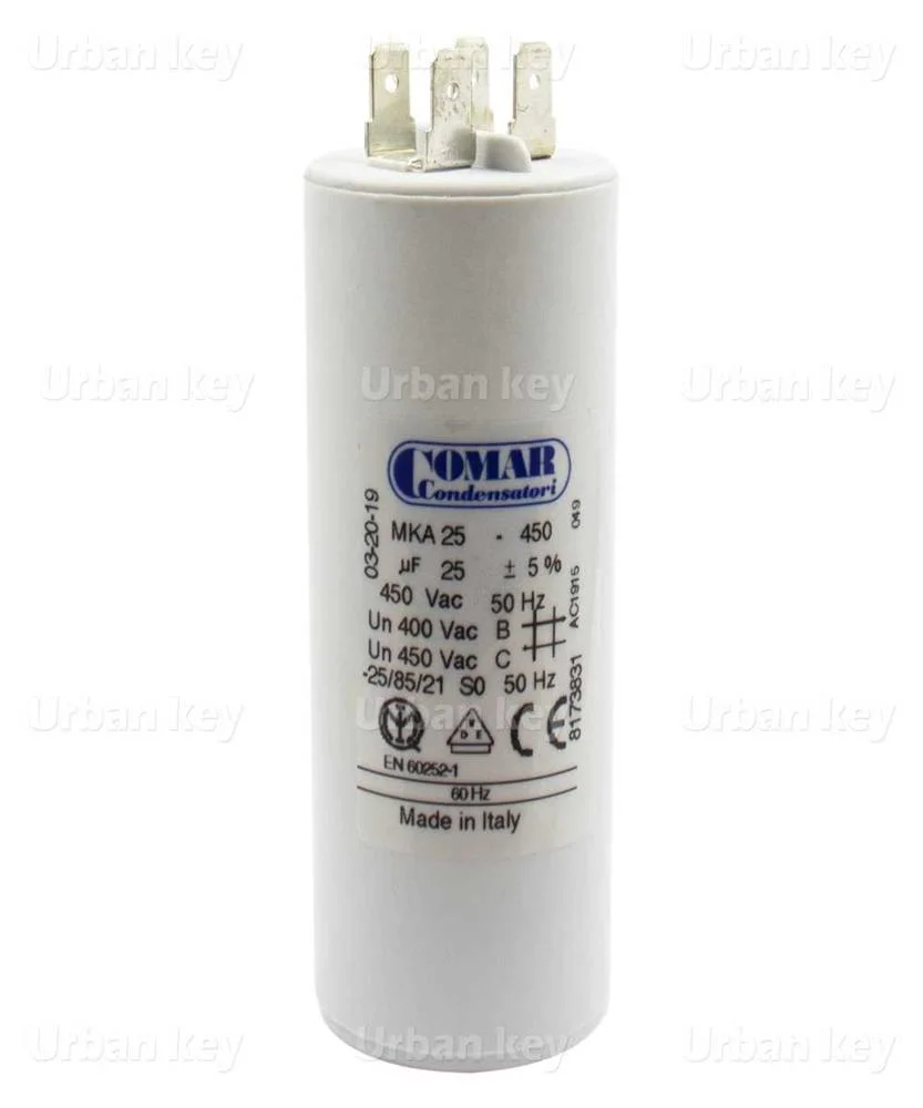 Condensador 25Uf 450V Mka Terminais