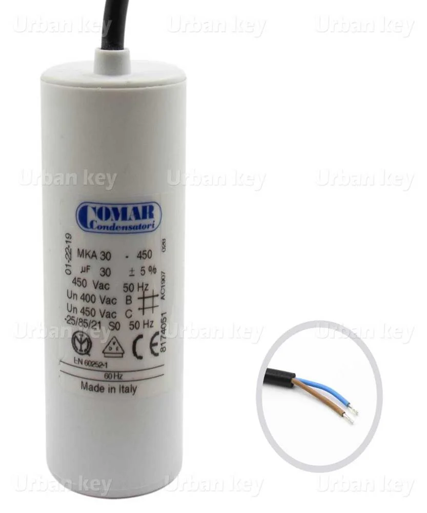 Condensador 30Uf 450V Mka Cabo