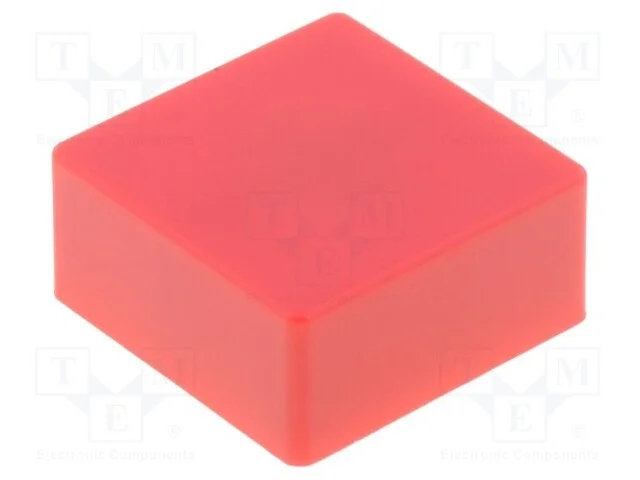 Tecla, apertado, 5,5mm, -25&divide;70C, quadrada, vermel.