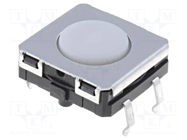 Microinterruptor Tact, Spst-No, Pos: 2, 0,05a/24vdc, Tht, 1,96n