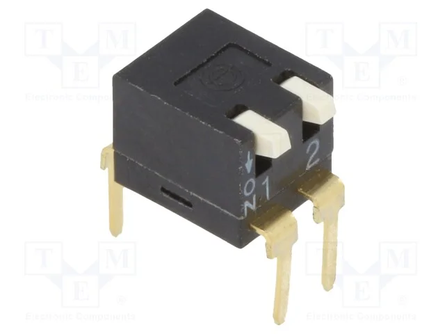 Interruptor: DIP-SWITCH, Quantidade de sec&ccedil;&otilde;es: 2.