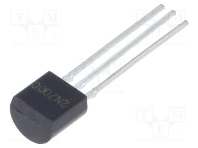 Trans&iacute;stor: N-Mosfet; Unipolar; 60v; 0,2a; 0,35w; To92