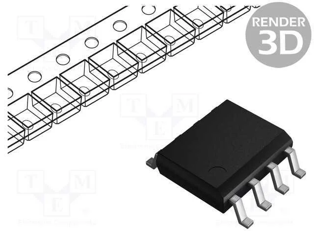 IC: amplificador operacional, 8MHz, Ch: 1, SO8, &plusmn;.