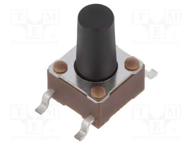 Microinterruptor Tact; Spst-No; Pos: 2; 0,05a/24vdc; Smt; 1,57n