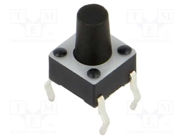 Microinterruptor Tact; Spst-No; Pos: 2; 0,05a/24vdc; Tht; 1,57n