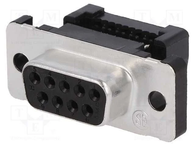Ficha, fio-placa, f&ecirc;mea, PIN: 10, 2,54mm, IDC, co.
