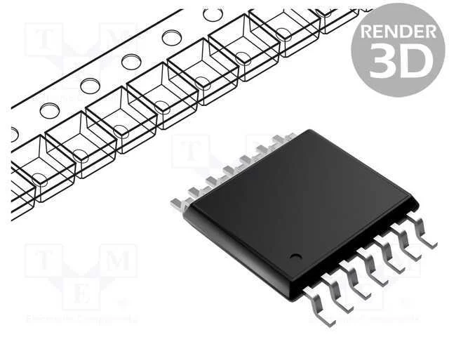 IC: digital, AND, Ch: 4, IN: 2, CMOS, SMD, TSSOP1.