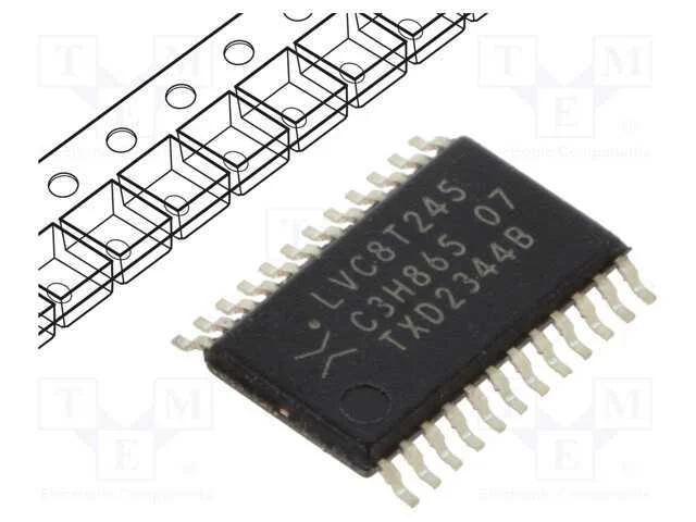 IC: digital, 8bit,bidirecional,transceptor,descod.