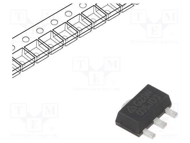 Ic: Estabilizador de Tens&atilde;o; Ldo,Linear,N&atilde;o Regulado; 3,3v; Smd