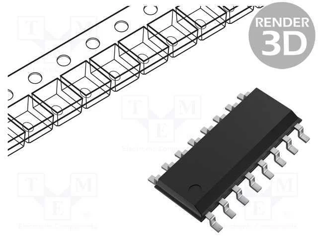 Ic: Digital; Demultiplexor,Multiplexor; Ch: 2; Cmos; Smd; Soic16