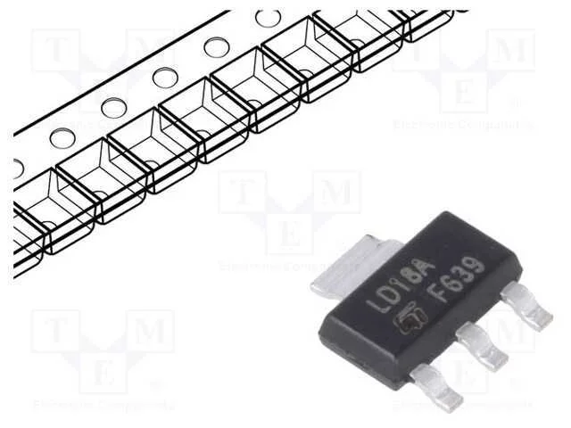 Ic: Estabilizador de Tens&atilde;o; Ldo,Linear,N&atilde;o Regulado; 1,8v; 1a