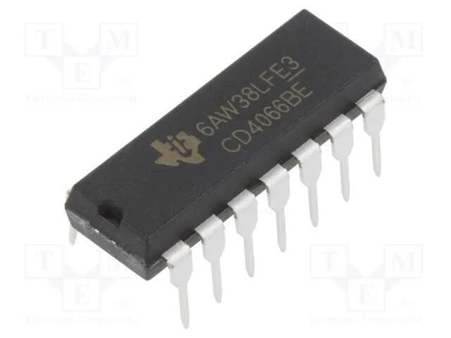 Ic: Digital; Interruptor; Ch: 4; Dip14; 3&divide;18vdc; 30ua; Cmos