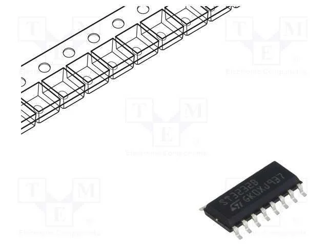 IC: interface, transceptor, RS232, 400kbps, SO16,.