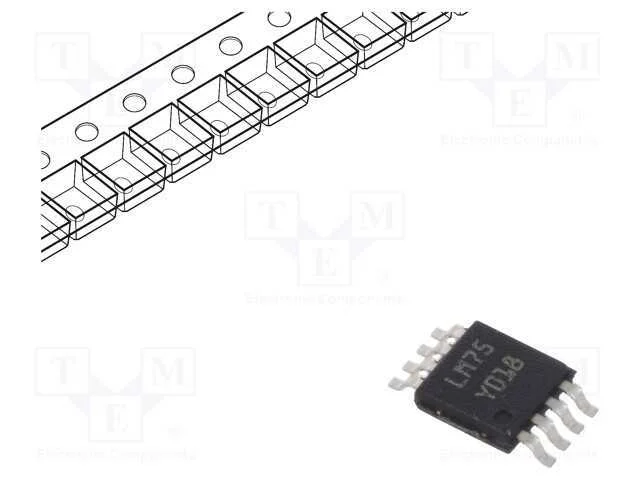 IC: sensor de temperatura, -55&divide;125&deg;C, MSOP8, SMD,.