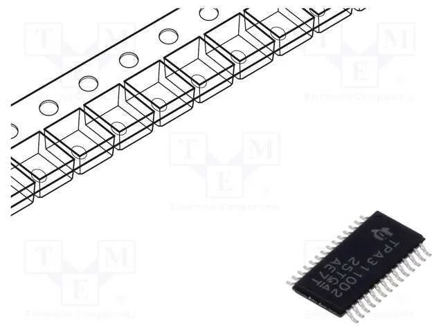 Ic: Amplificador &Aacute;udio; Psai: 15w; 8&divide;26vdc; Ch: 2; Classe Amp: D