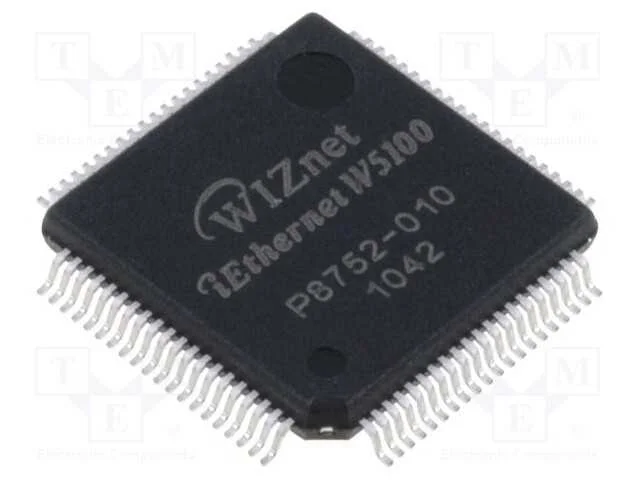 Ic: Controlador Ethernet; 8bit Bus,Spi; Lqfp80; -40&divide;85&deg;c; Ch: 4