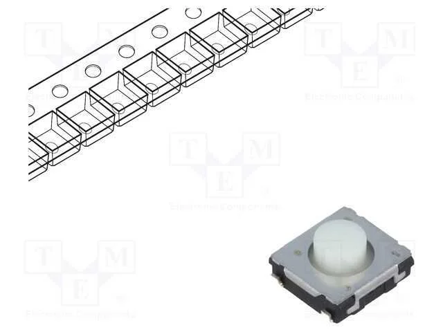 Microinterruptor Tact; Spst; Pos: 2; 0,02a/15vdc; Smt; N&atilde;o Disp.