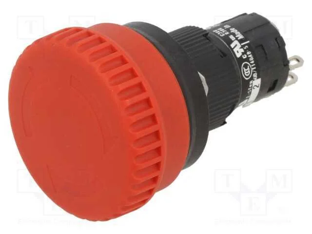 Interruptor: de Seguran&ccedil;a; 16mm; Pos.Est&aacute;v: 2; Nc X2; Vermelho