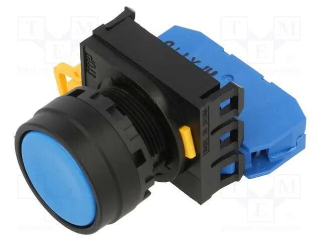 Interruptor: de Press&atilde;o; 22mm; Pos.Est&aacute;v: 1; No; Azul; N&atilde;o Disp.