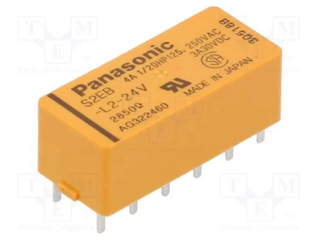 Rel&eacute;: Eletromagn&eacute;tico; Ubobina: 24vdc; 4a; Max.250vac; Miniatura
