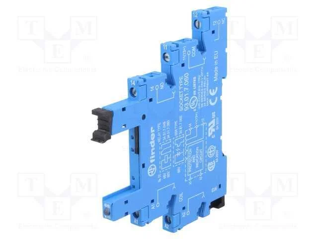 Base; Pin: 5; 6a; 250vac; para Trilho Din; Terminais de Parafuso