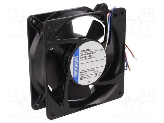 Ventilador: Dc; Transversal; 24vdc; 119x119x38mm; 310m3/H; Ip20