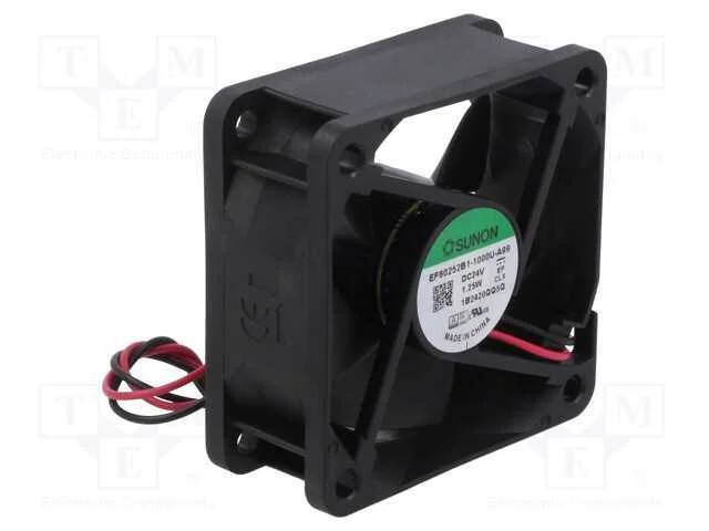 Ventilador: Dc; Transversal; 24vdc; 60x60x25mm; 39,93m3/H; 35,1dba