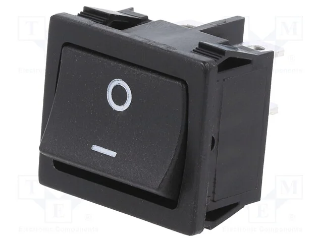 Rocker; Dpst; Pos: 2; On-Off; 6a/250vac; Preto; N&atilde;o Disp; 50mo; Pre