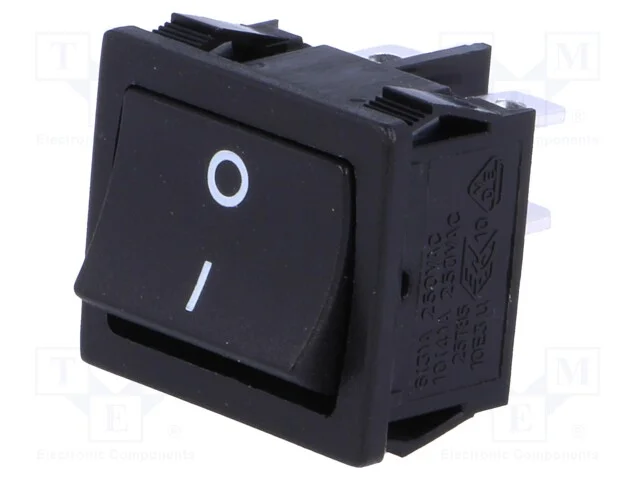 Rocker; Dpst; Pos: 2; On-Off; 6a/250vac; Preto; N&atilde;o Disp; 50mo