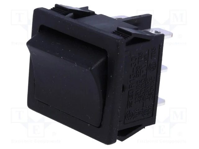 Rocker; Dpdt; Pos: 2; On-On; 6a/250vac; Preto; N&atilde;o Disp; 50mo