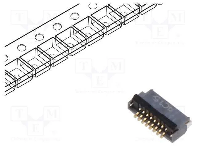 Conector: Ffc/Fpc; Horizontais; Pin: 6; Contactos Inferiores,Zif