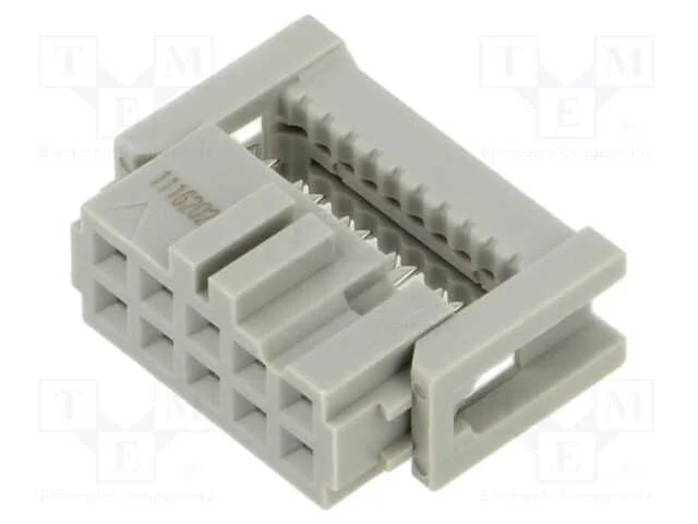 Ficha; Idc; F&ecirc;mea; Pin: 10; Idc; para Fita; 1,27mm; Dourado; 2,5a