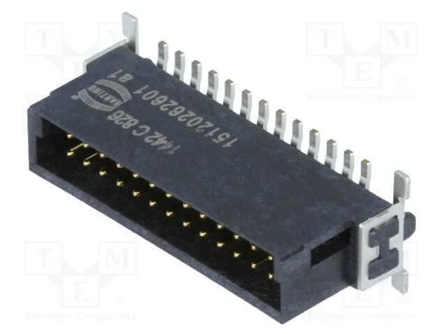 Conector: placa- fio/placa, macho, PIN: 26, 1,27m.