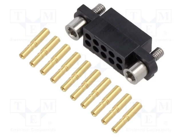 5+5 Pos. Female DIL 24-28AWG Cable Conn. Kit Jack.