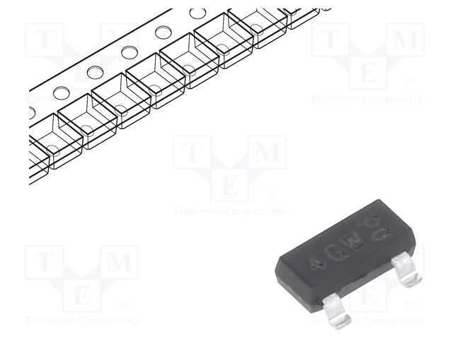 Trans&iacute;stor: Pnp; Bipolar; 45v; 0,1a; 250mw; Sot23,To236ab