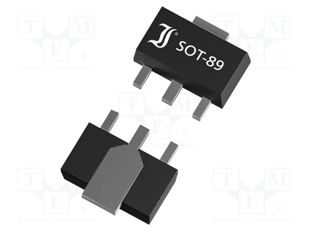 Trans&iacute;stor: PNP, bipolar, 80V, 1A, 500mW, SOT89